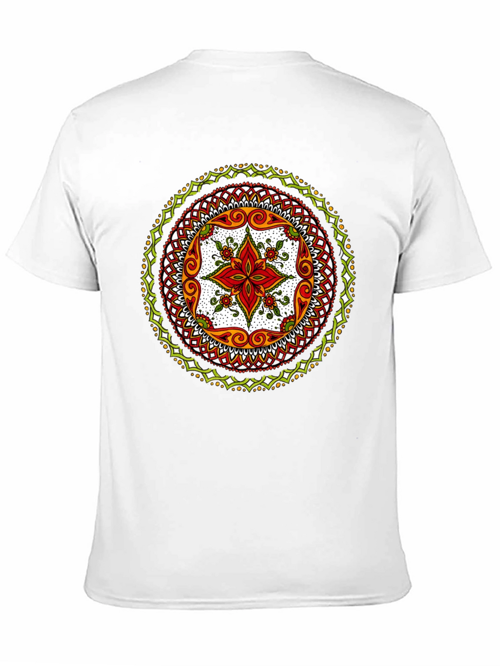 Mandala Print Black T-Shirt - Artistic Style