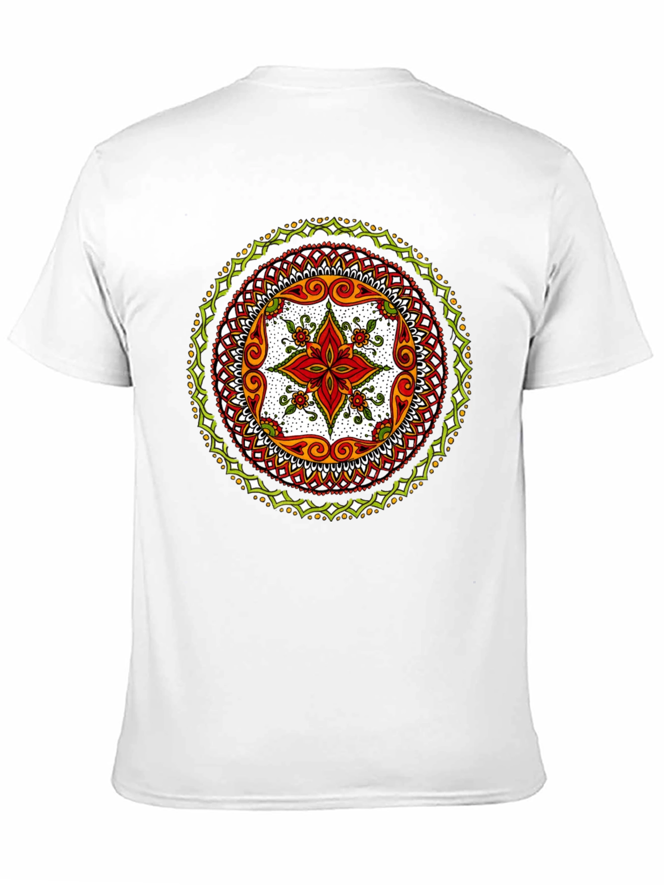 Mandala Print Black T-Shirt - Artistic Style