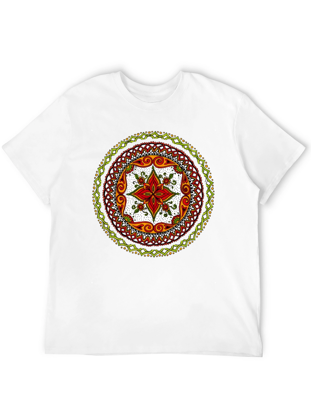 Mandala Print Black T-Shirt - Artistic Style