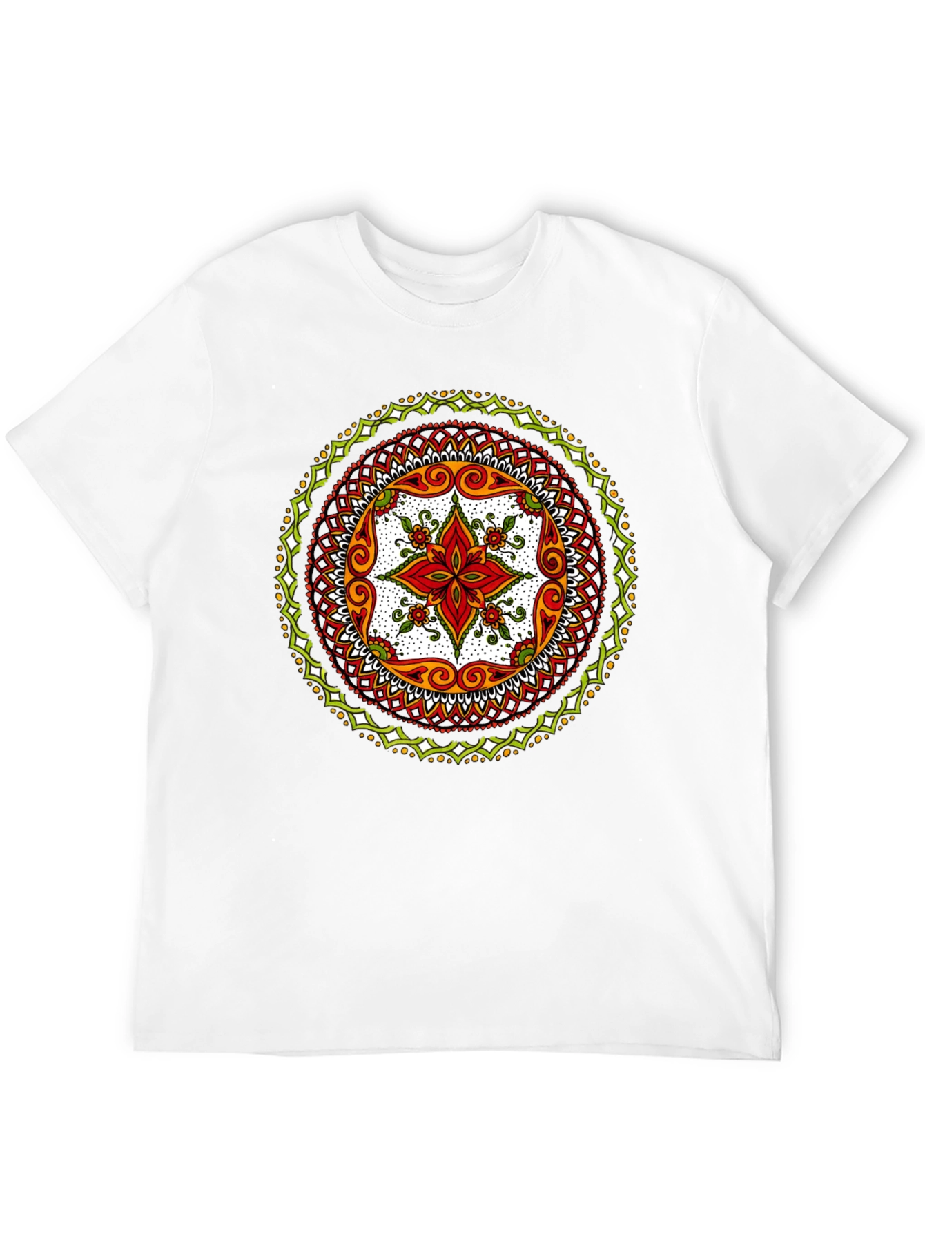 Mandala Print Black T-Shirt - Artistic Style