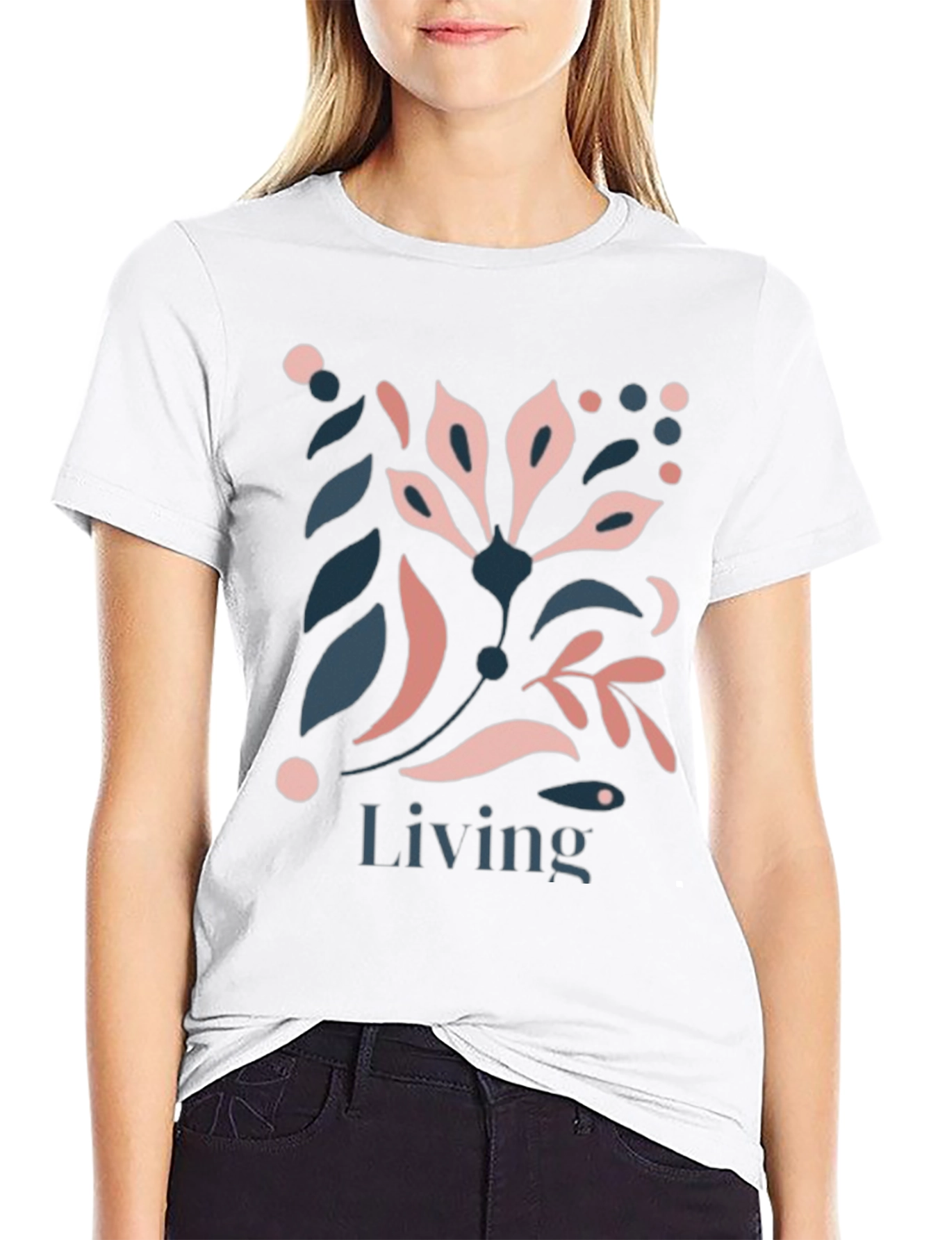 Living Floral Graphic Tee - Stylish Comfort