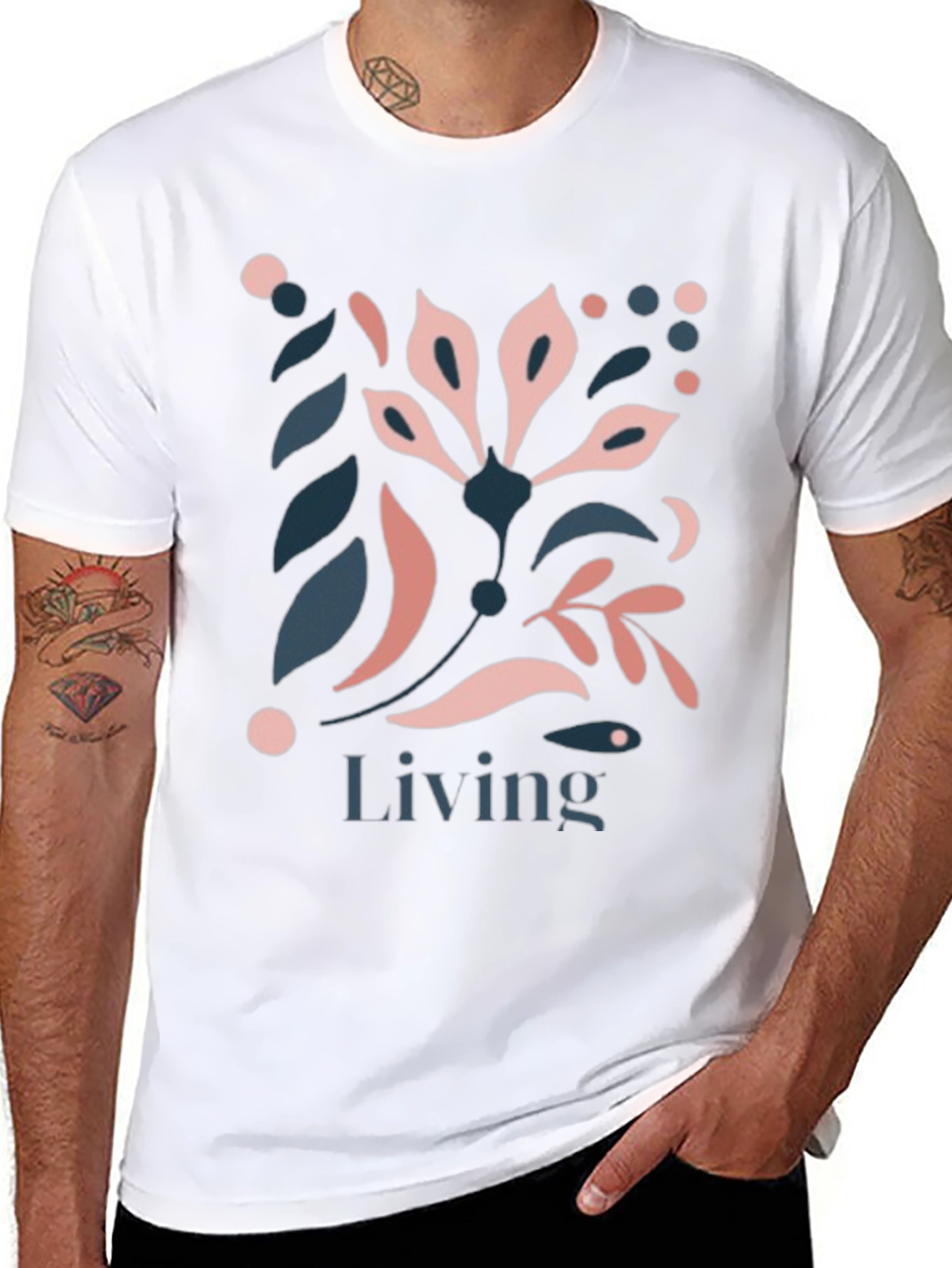 Living Floral Graphic Tee - Stylish Comfort