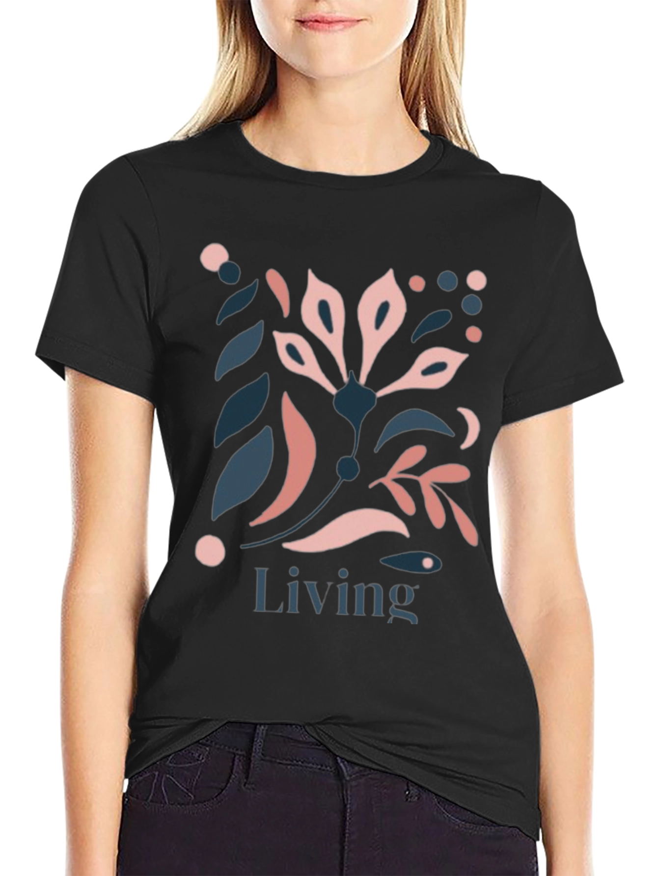 Living Floral Graphic Tee - Stylish Comfort