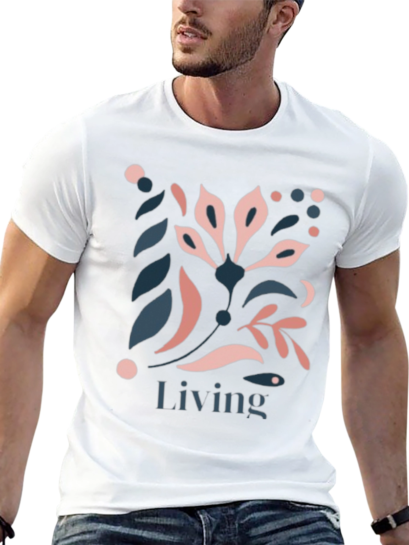 Living Floral Graphic Tee - Stylish Comfort