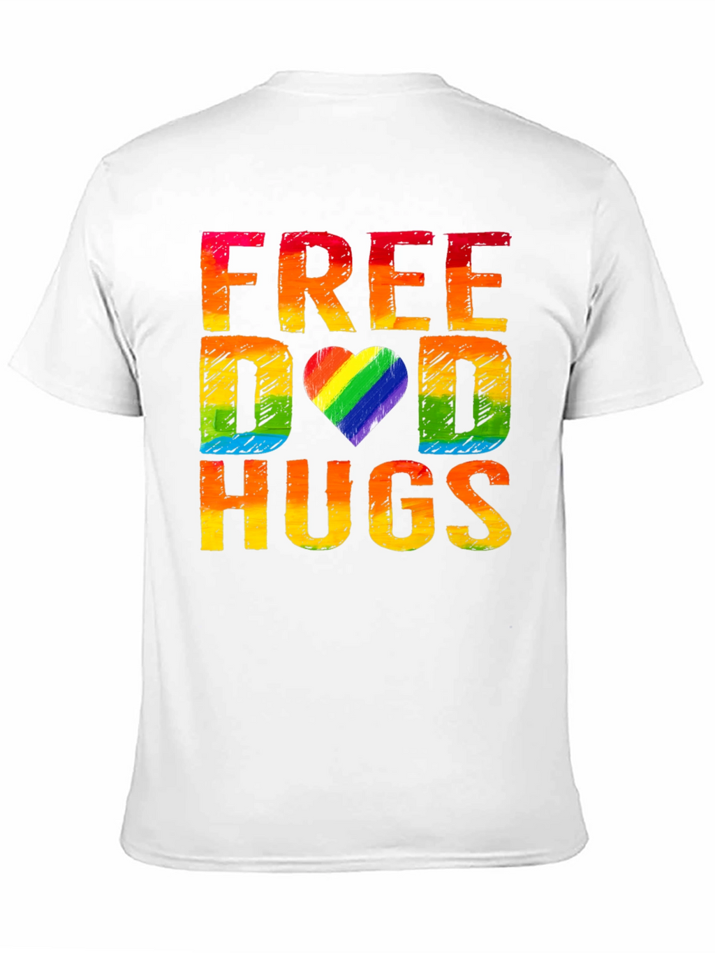 Free Dad Hugs Rainbow Pride T-Shirt