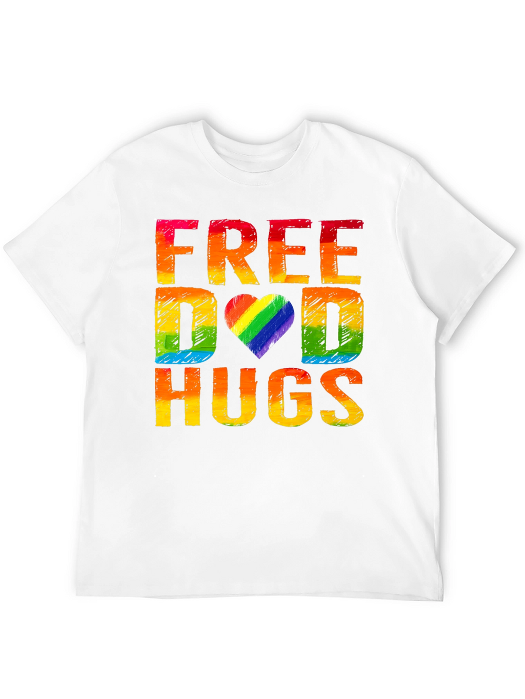 Free Dad Hugs Rainbow Pride T-Shirt