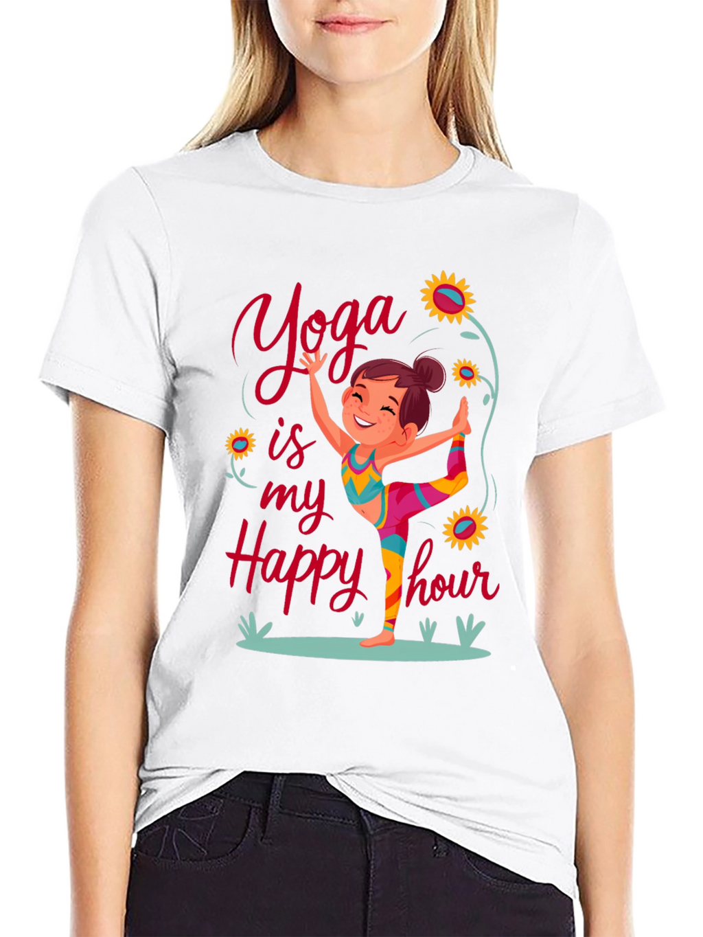 Yoga Happy Hour Graphic Tee