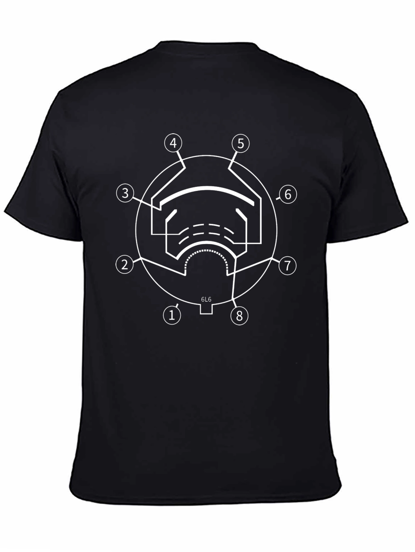 6L6 Vacuum Tube Diagram Graphic T-Shirt