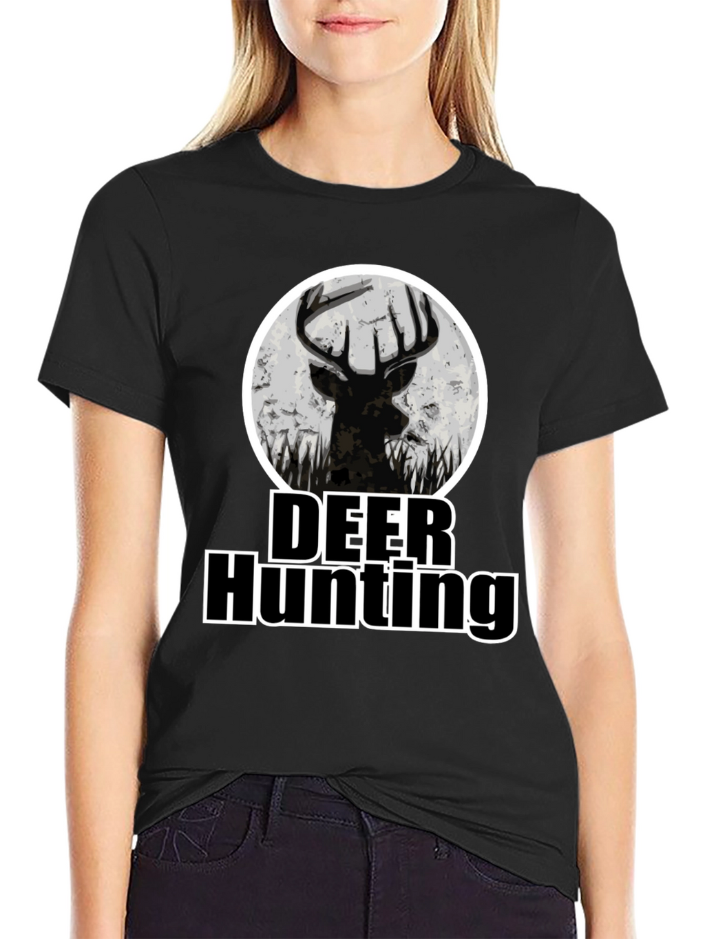 Deer Hunting Graphic Print T-Shirt