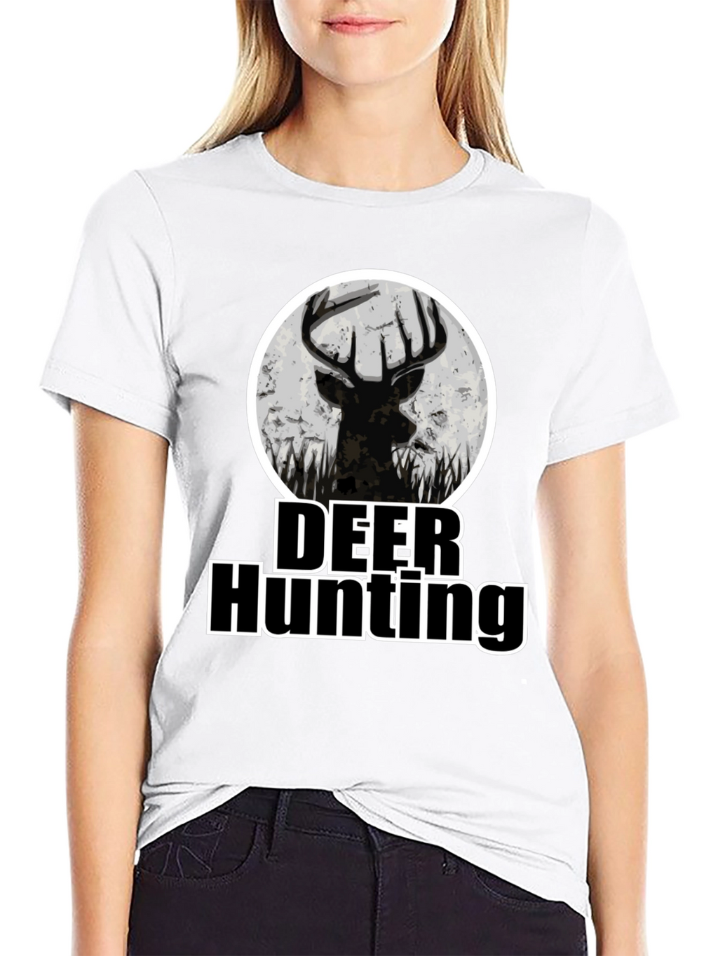 Deer Hunting Graphic Print T-Shirt