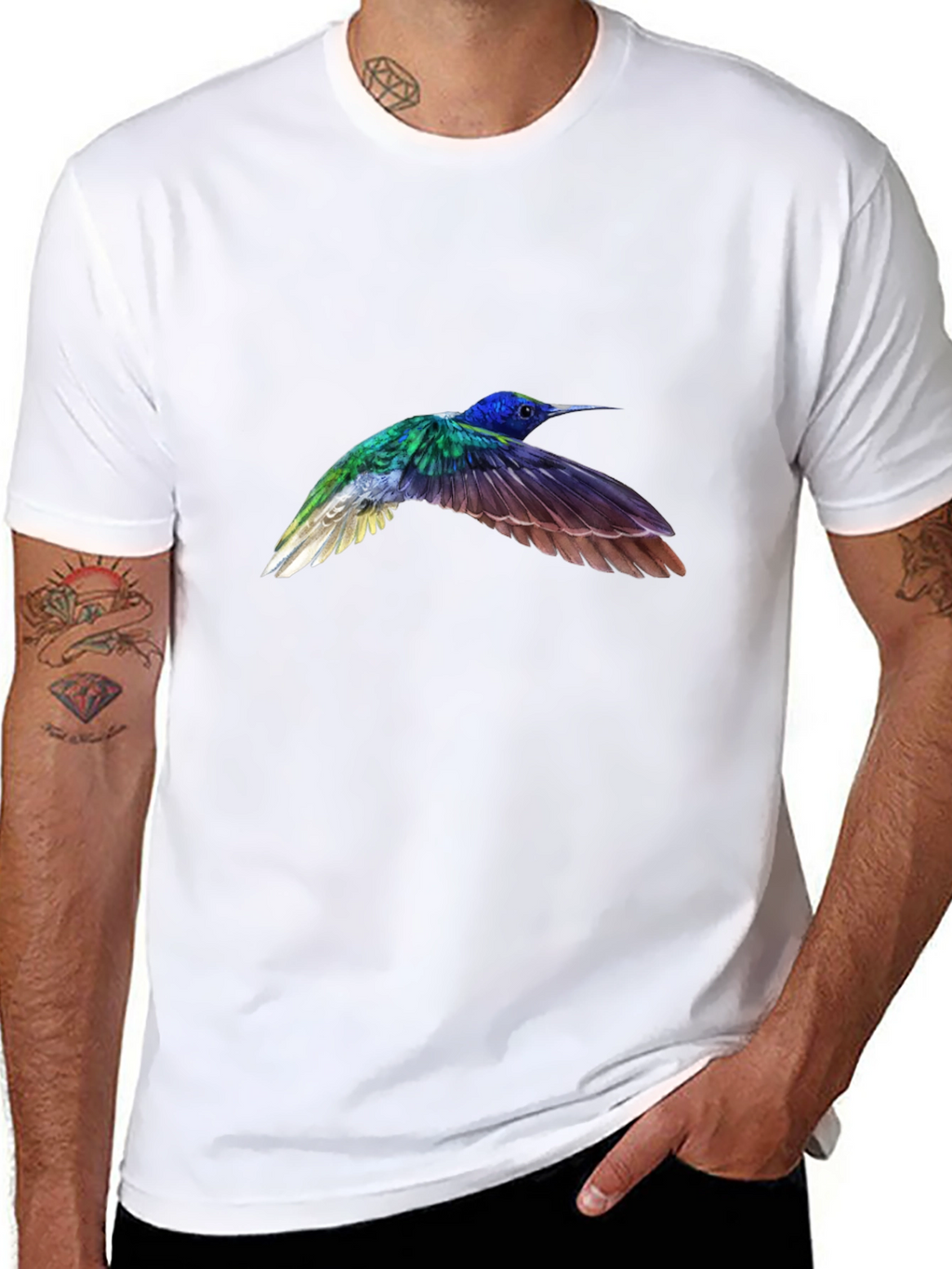 Hummingbird Graphic Black T-Shirt