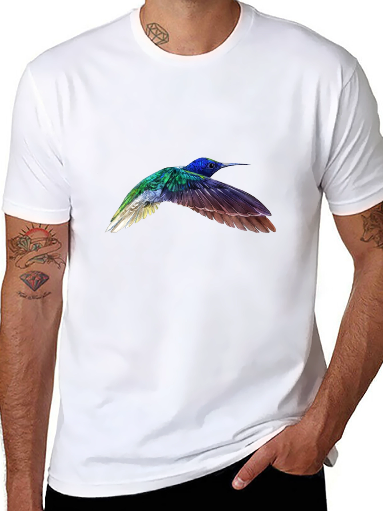 Hummingbird Graphic Black T-Shirt