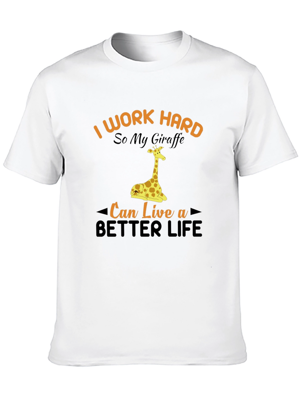 I Work Hard Giraffe Graphic Tee