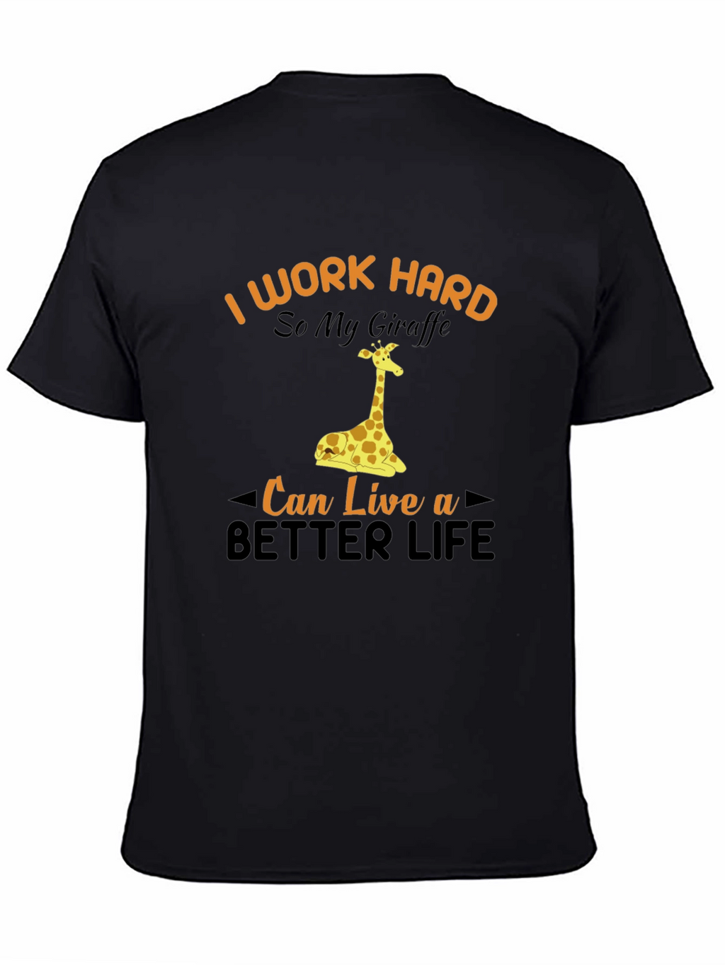 I Work Hard Giraffe Graphic Tee