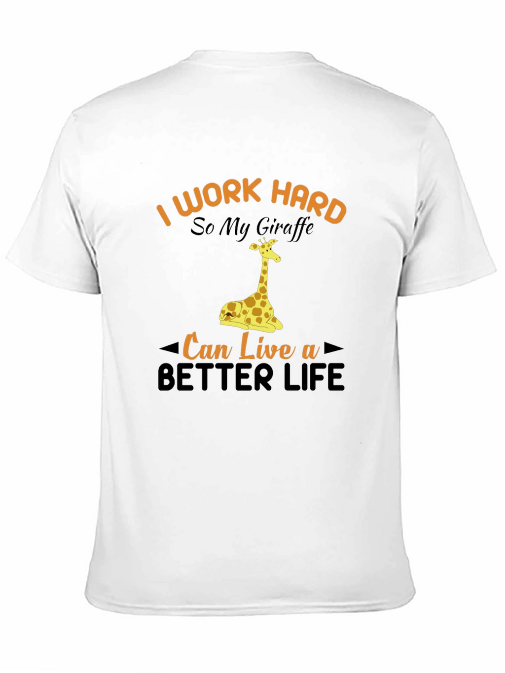I Work Hard Giraffe Graphic Tee