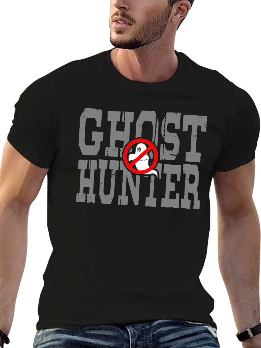 Ghost Hunter Novelty Graphic T-Shirt