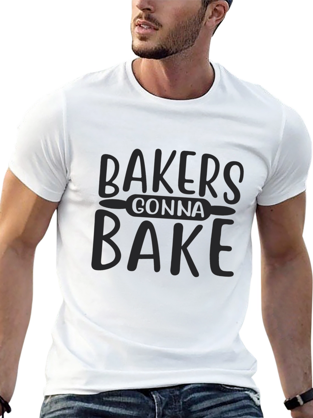 Bakers Gonna Bake Black Crewneck T-Shirt