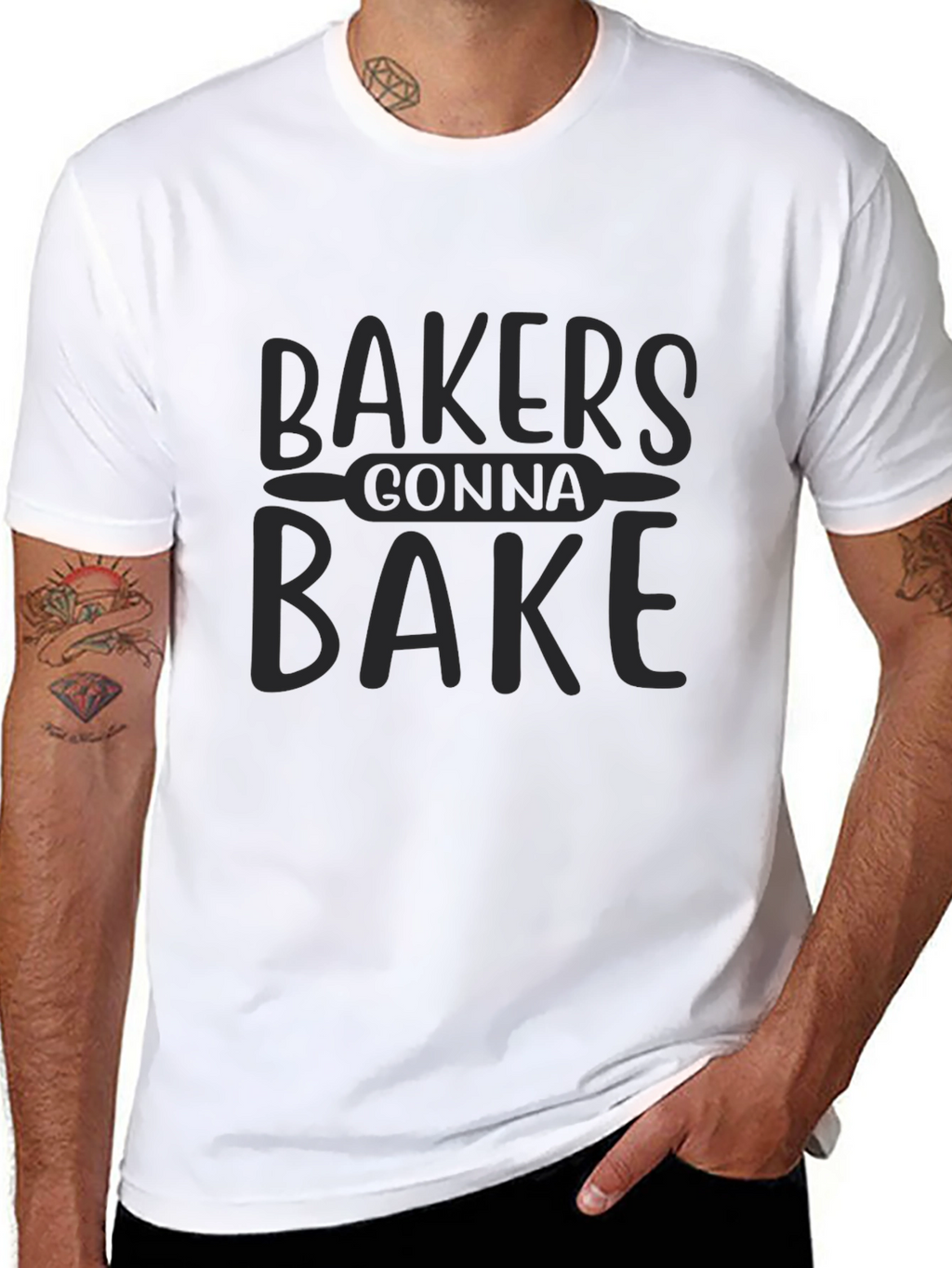 Bakers Gonna Bake Black Crewneck T-Shirt