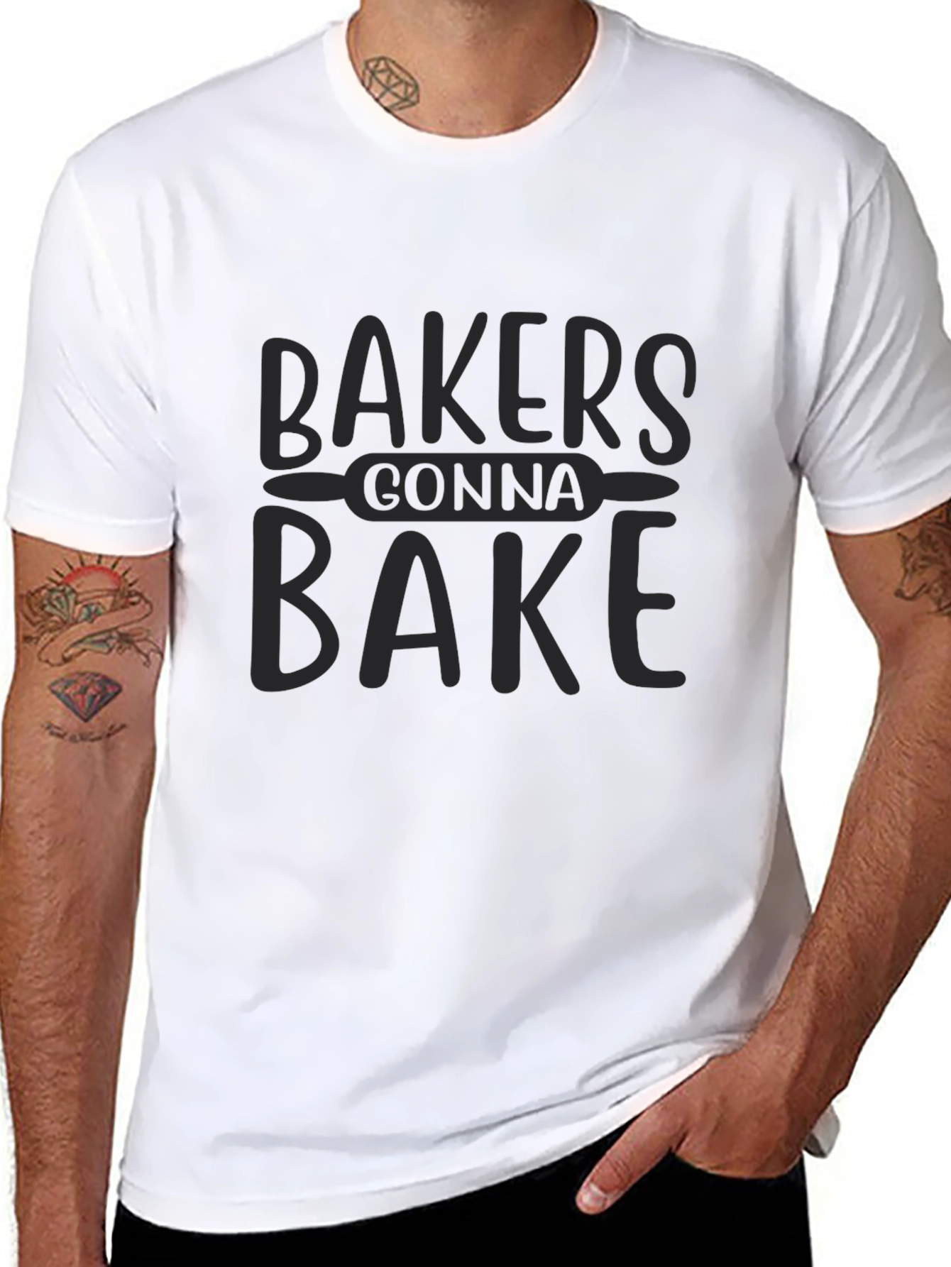 Bakers Gonna Bake Black Crewneck T-Shirt