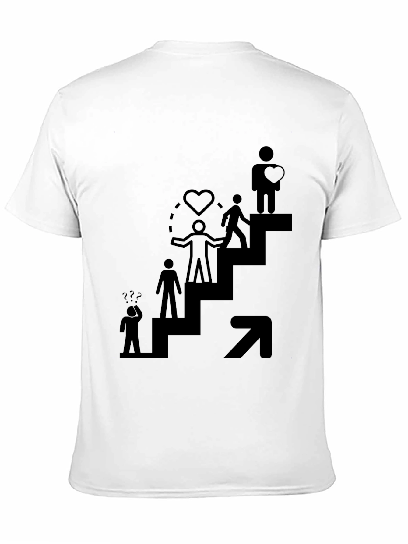 Motivational Steps Black Graphic Tee