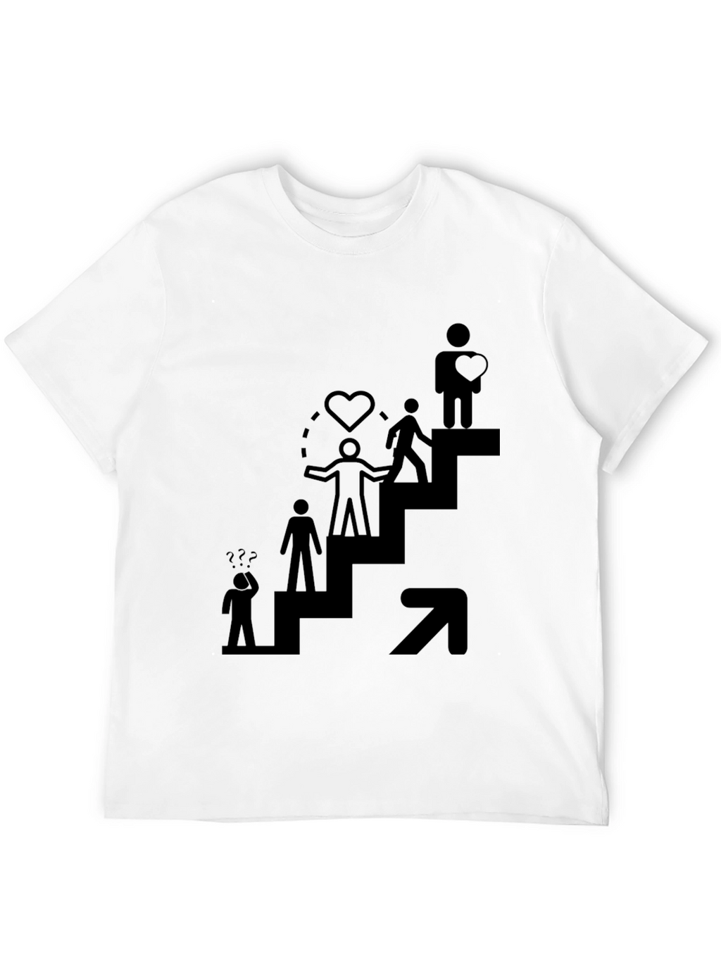 Motivational Steps Black Graphic Tee