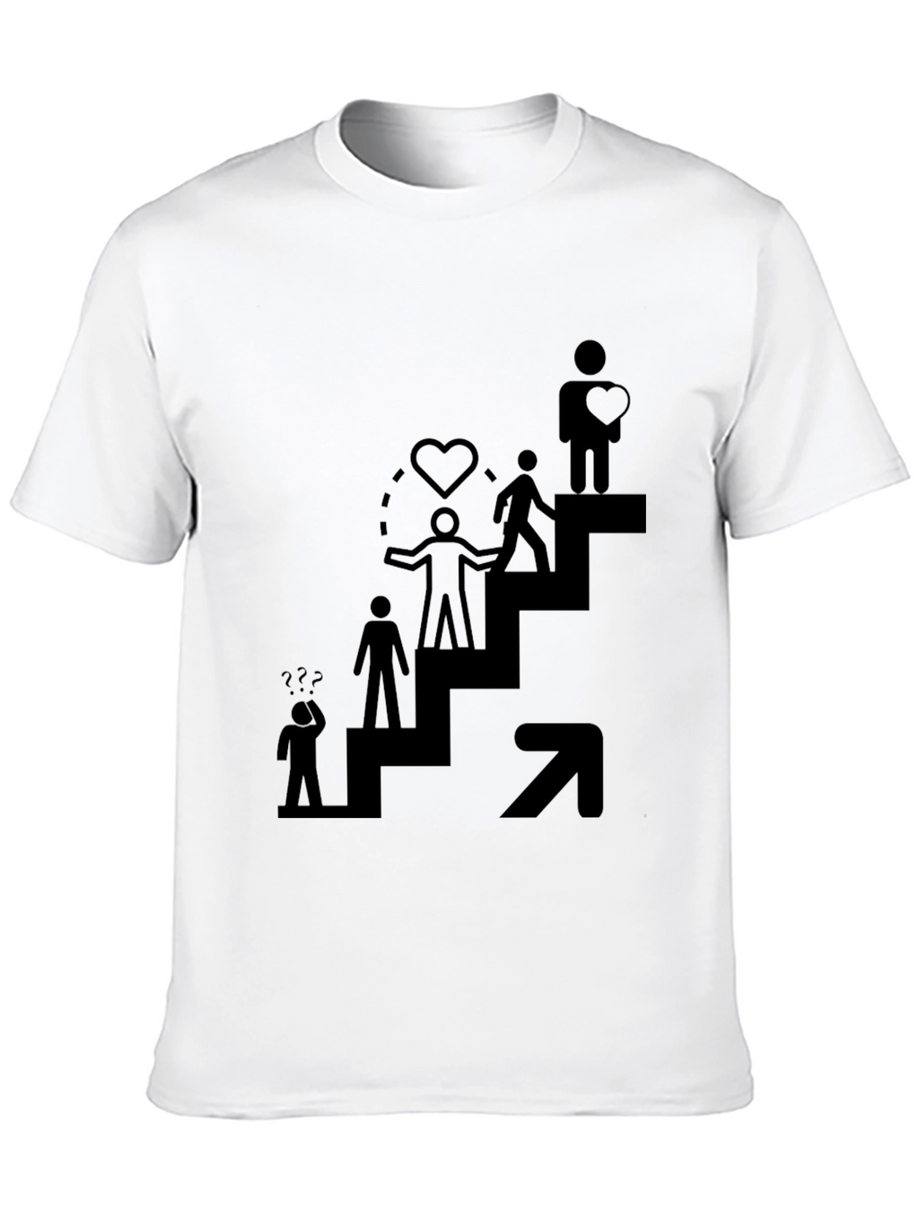 Motivational Steps Black Graphic Tee