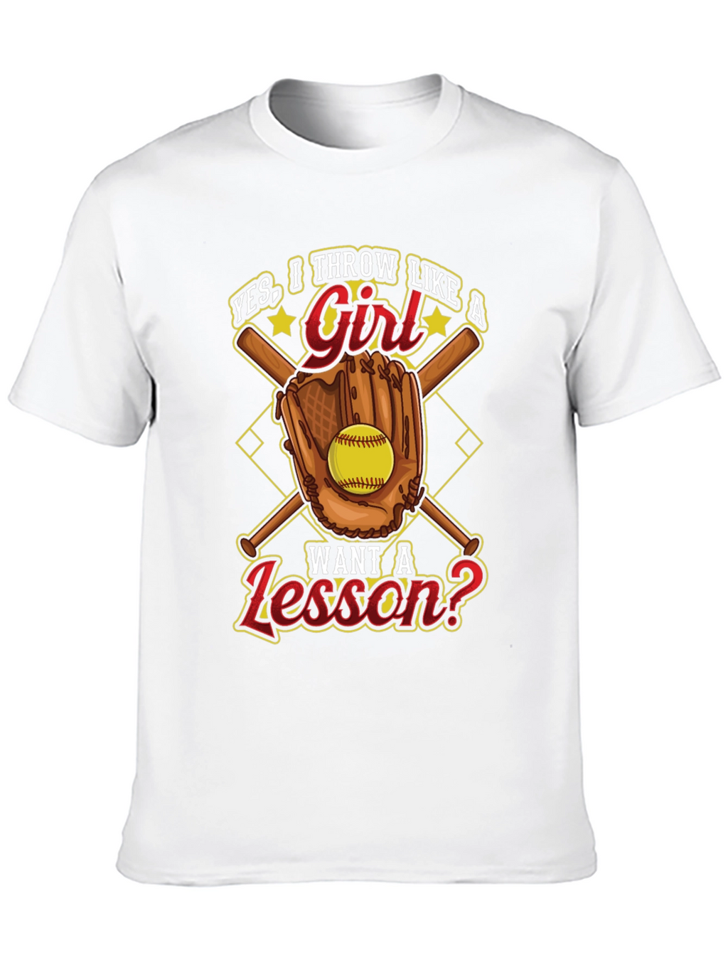 Yes I Throw Like a Girl T-Shirt Softball Baseball