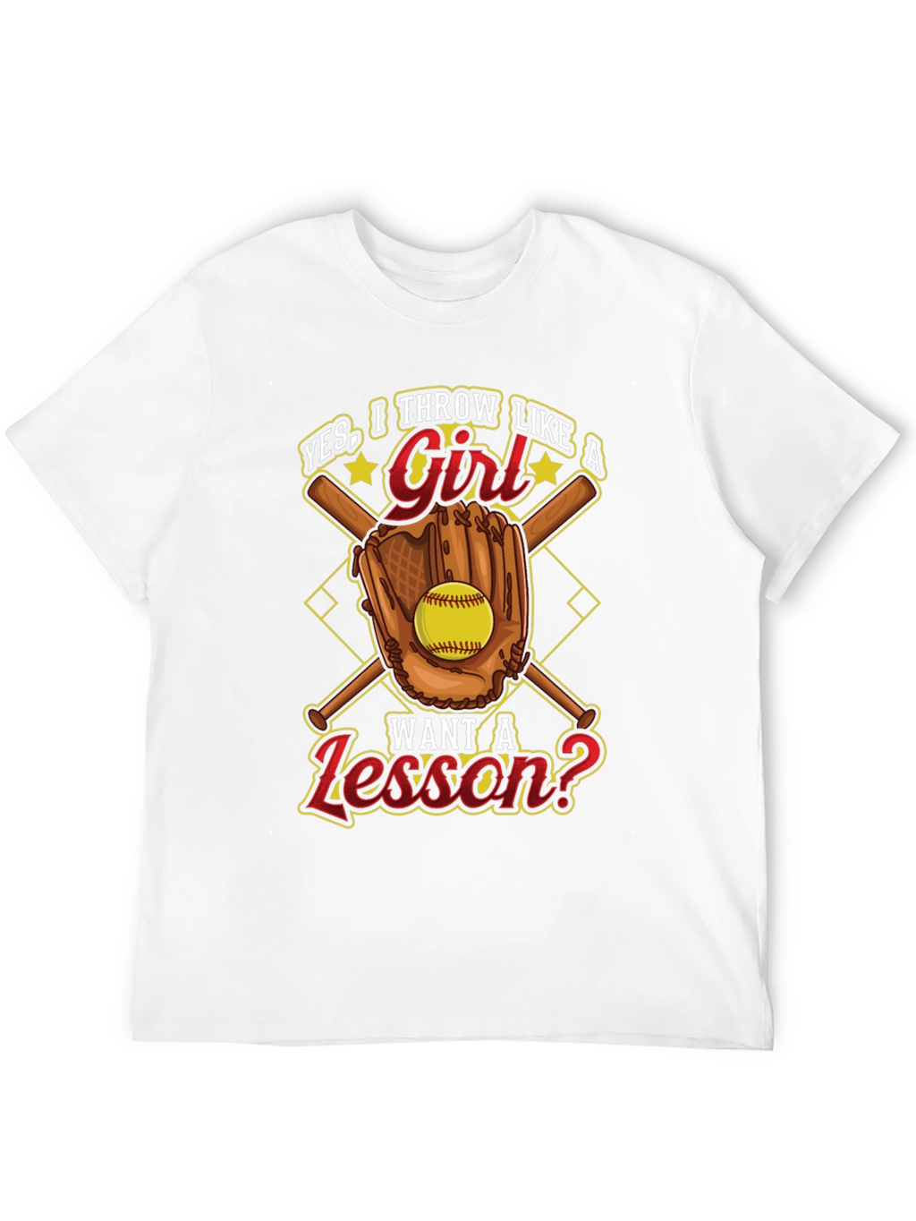Yes I Throw Like a Girl T-Shirt Softball Baseball