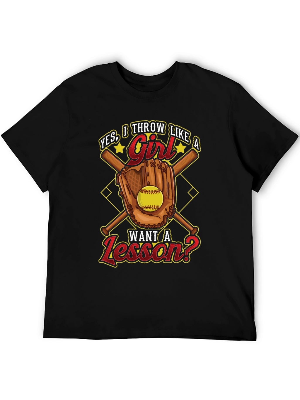 Yes I Throw Like a Girl T-Shirt Softball Baseball