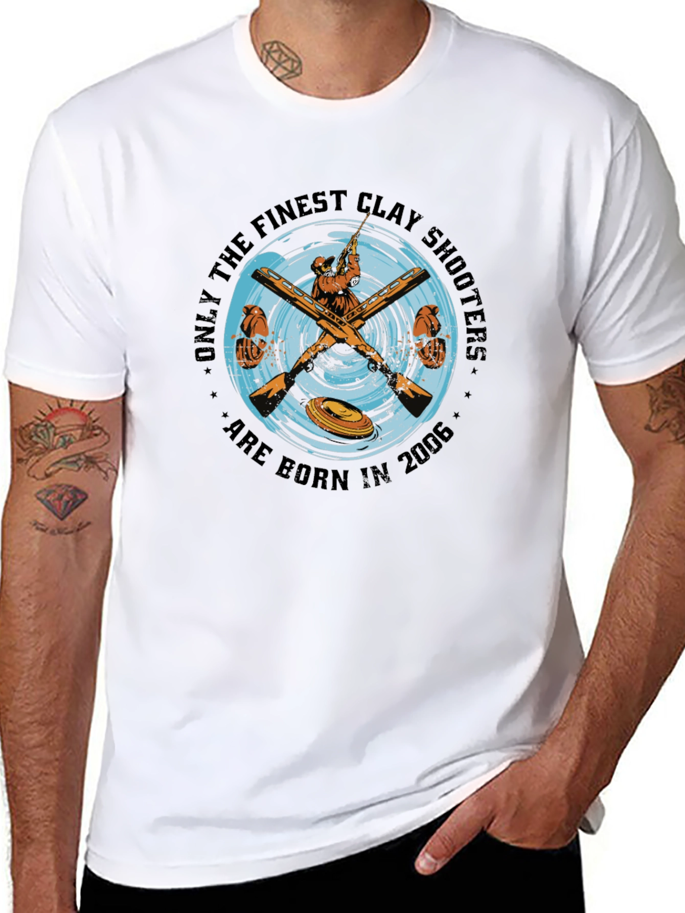 Finest Clay Shooters Born in 2006 - Black T-Shirt