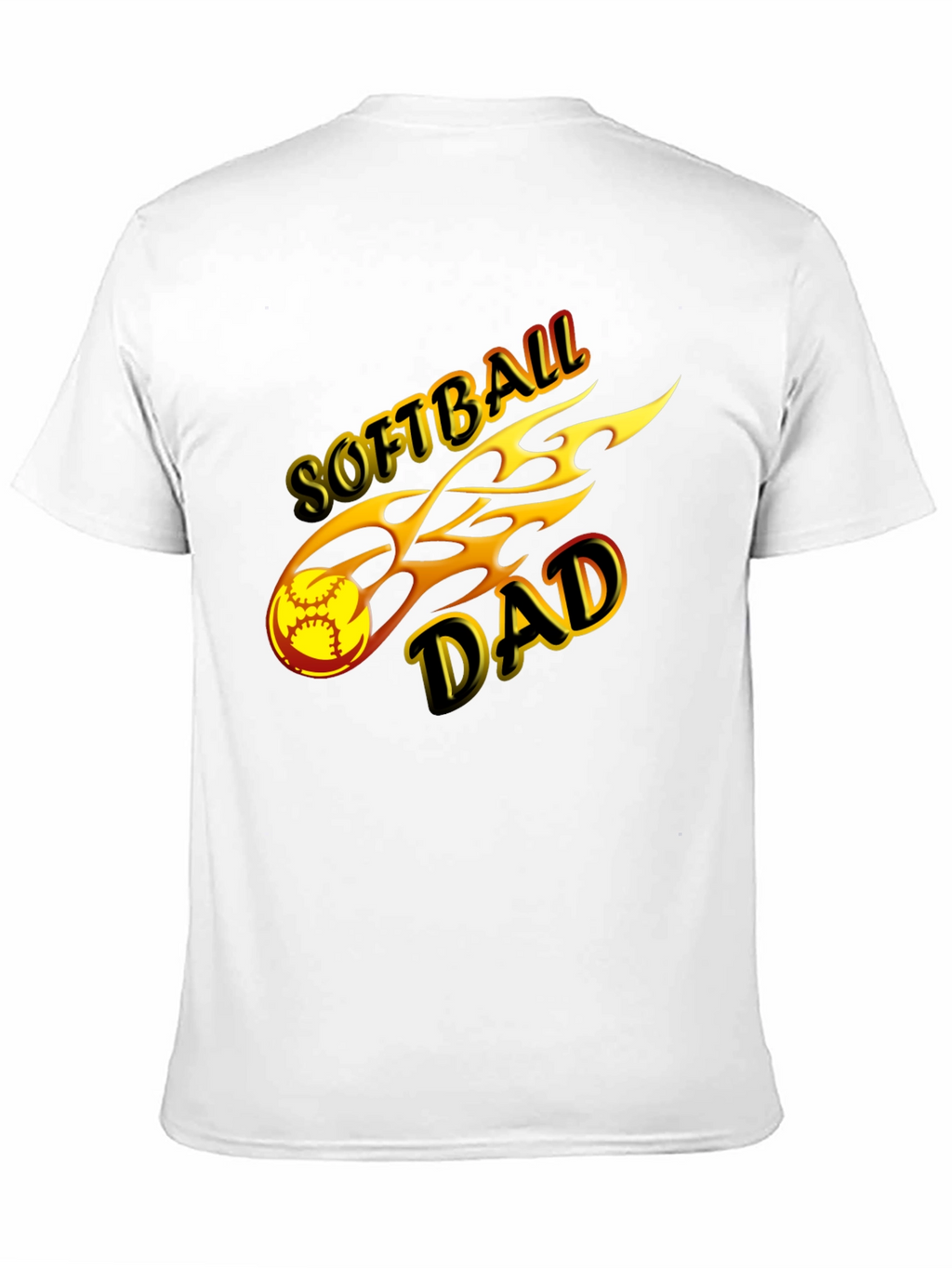 Softball Dad T-Shirt Black Graphic Tee