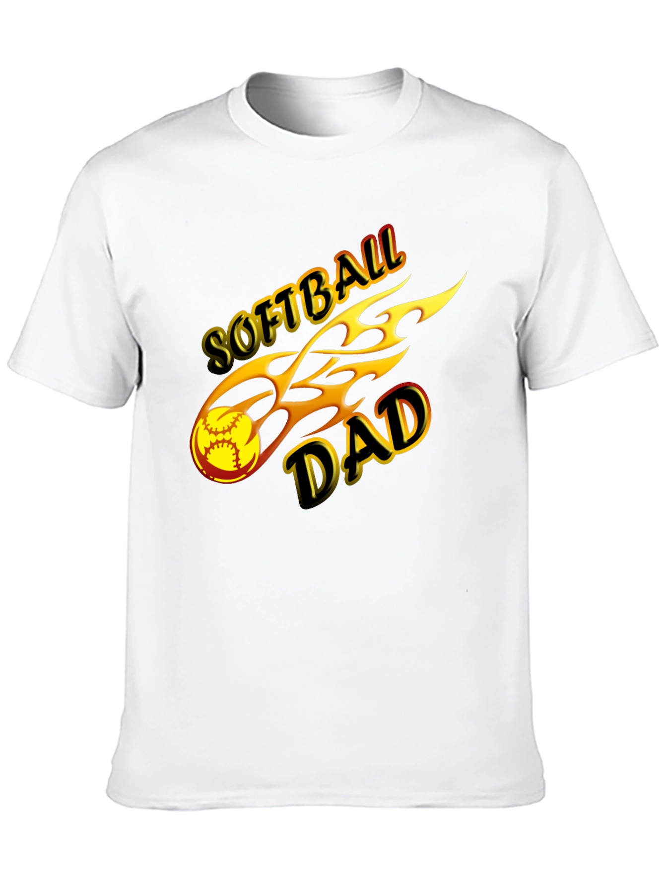 Softball Dad T-Shirt Black Graphic Tee