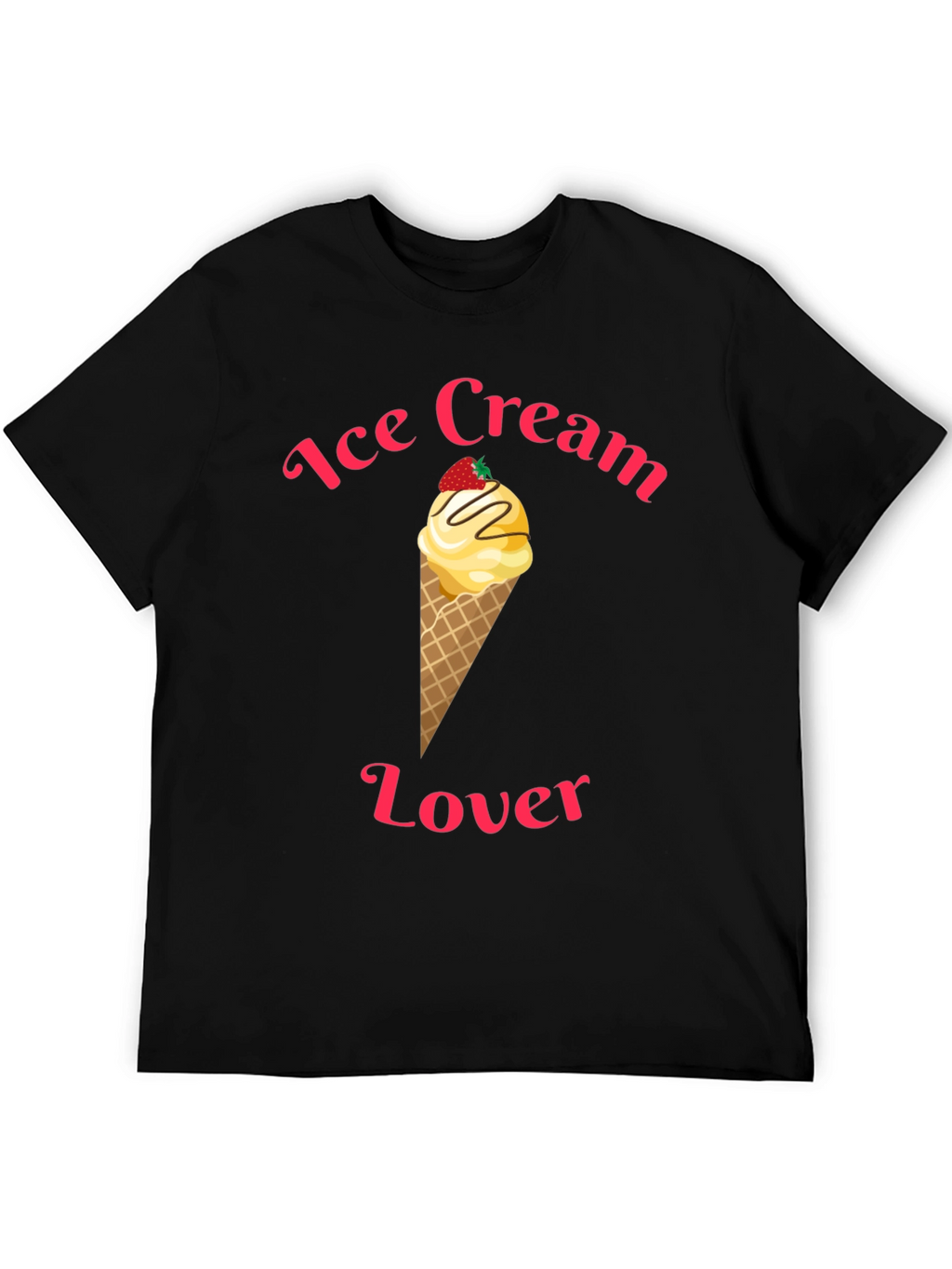 Ice Cream Lover Black T-Shirt