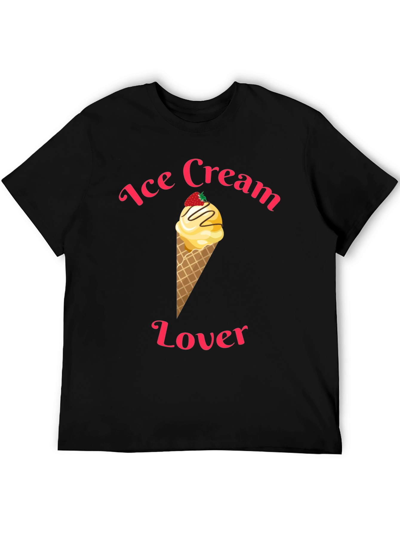Ice Cream Lover Black T-Shirt