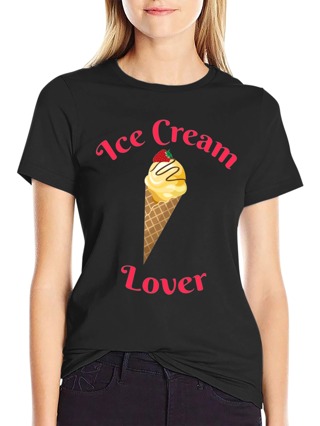 Ice Cream Lover Black T-Shirt