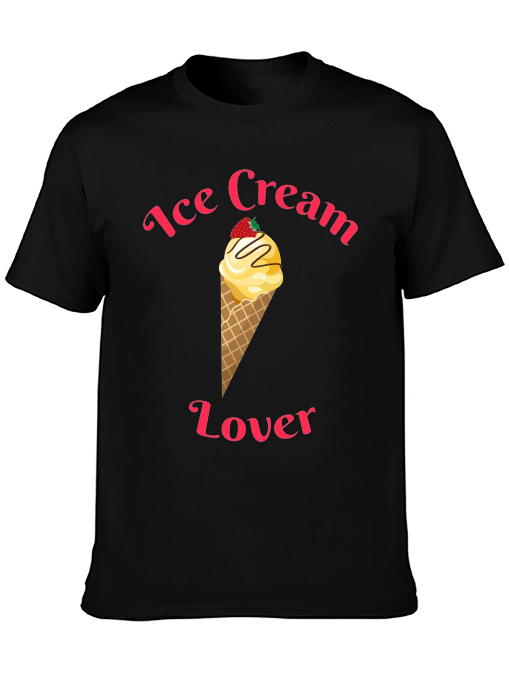 Ice Cream Lover Black T-Shirt