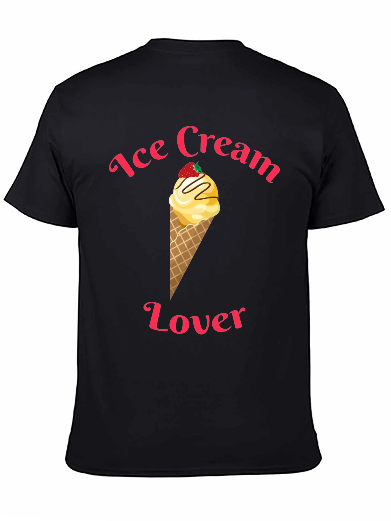 Ice Cream Lover Black T-Shirt