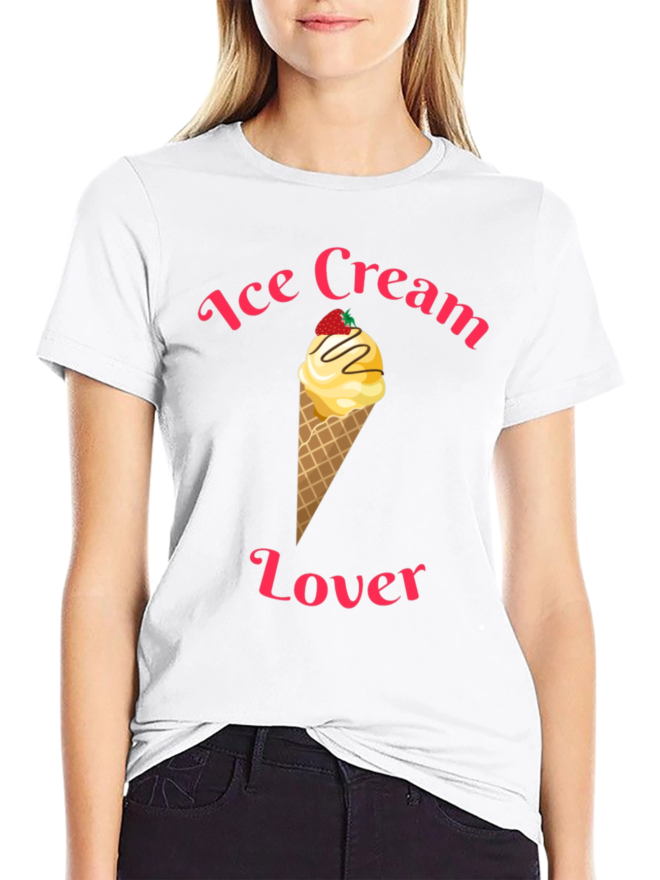 Ice Cream Lover Black T-Shirt