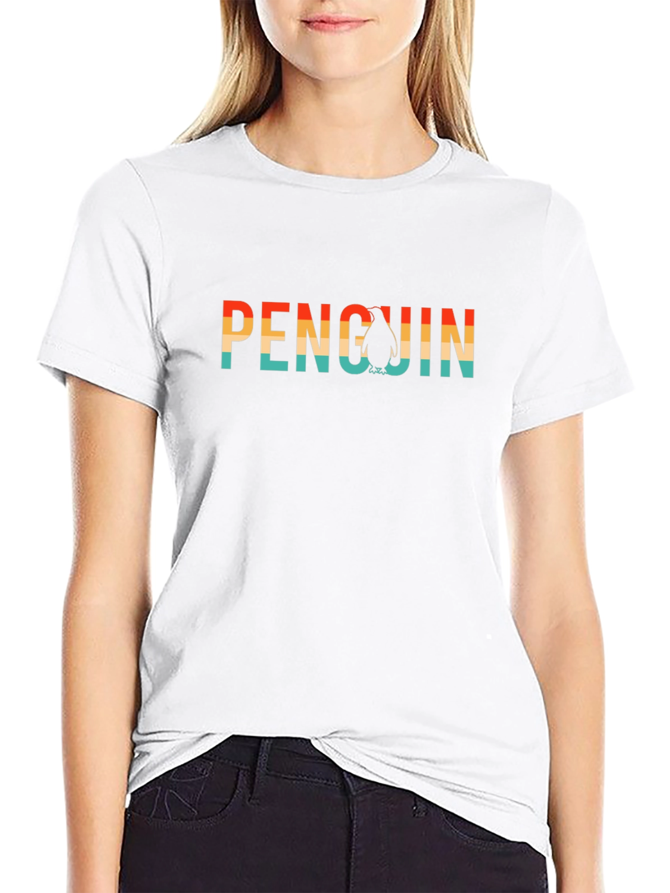 Retro Penguin Graphic Tee - Classic Style