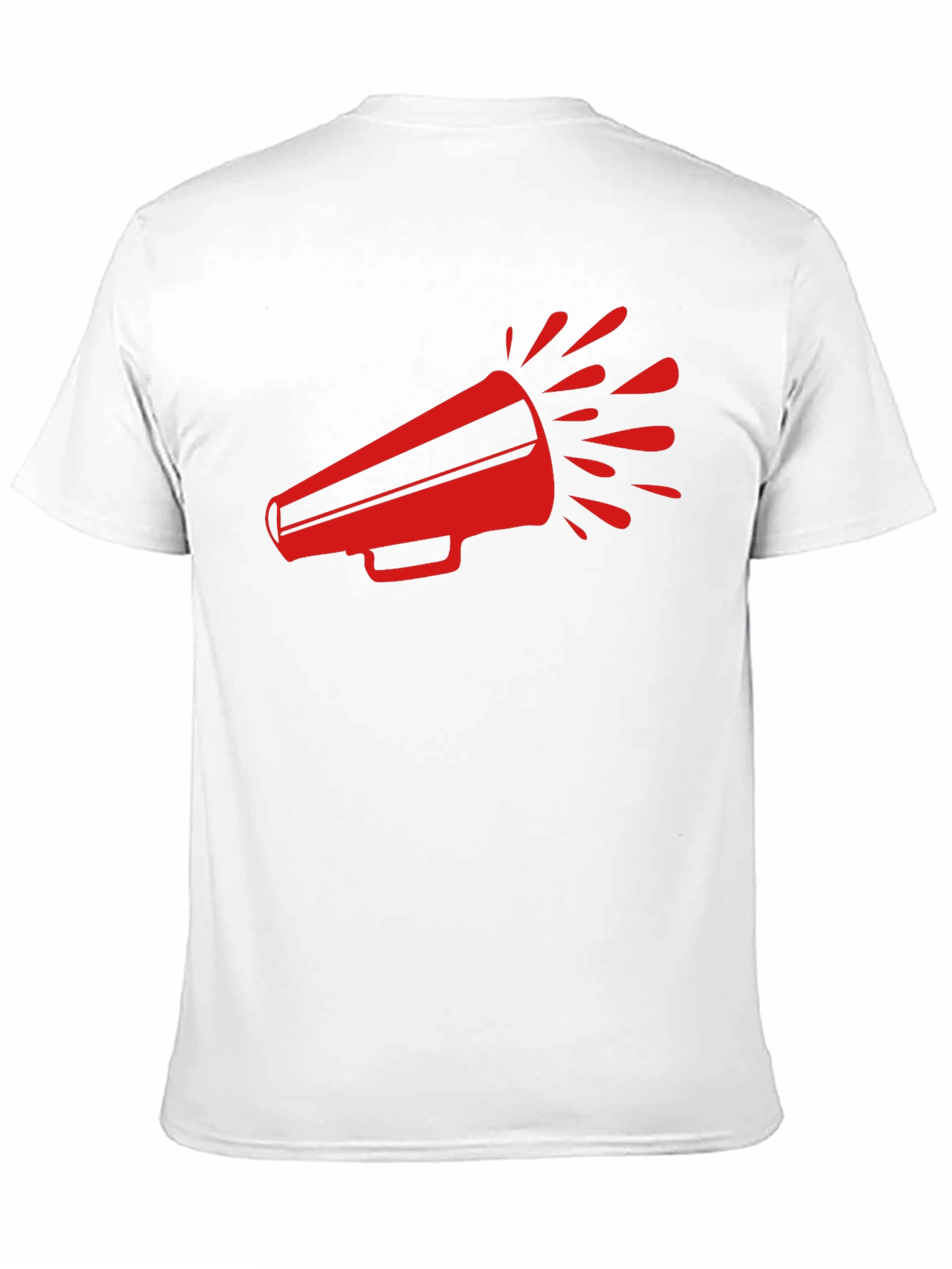 Red Megaphone Graphic Tee - Bold Black T-Shirt