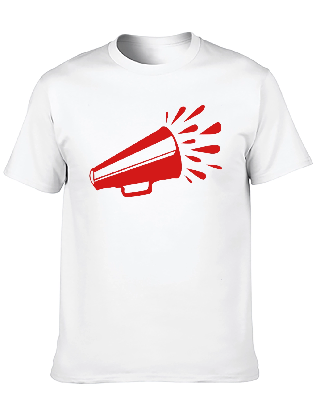 Red Megaphone Graphic Tee - Bold Black T-Shirt
