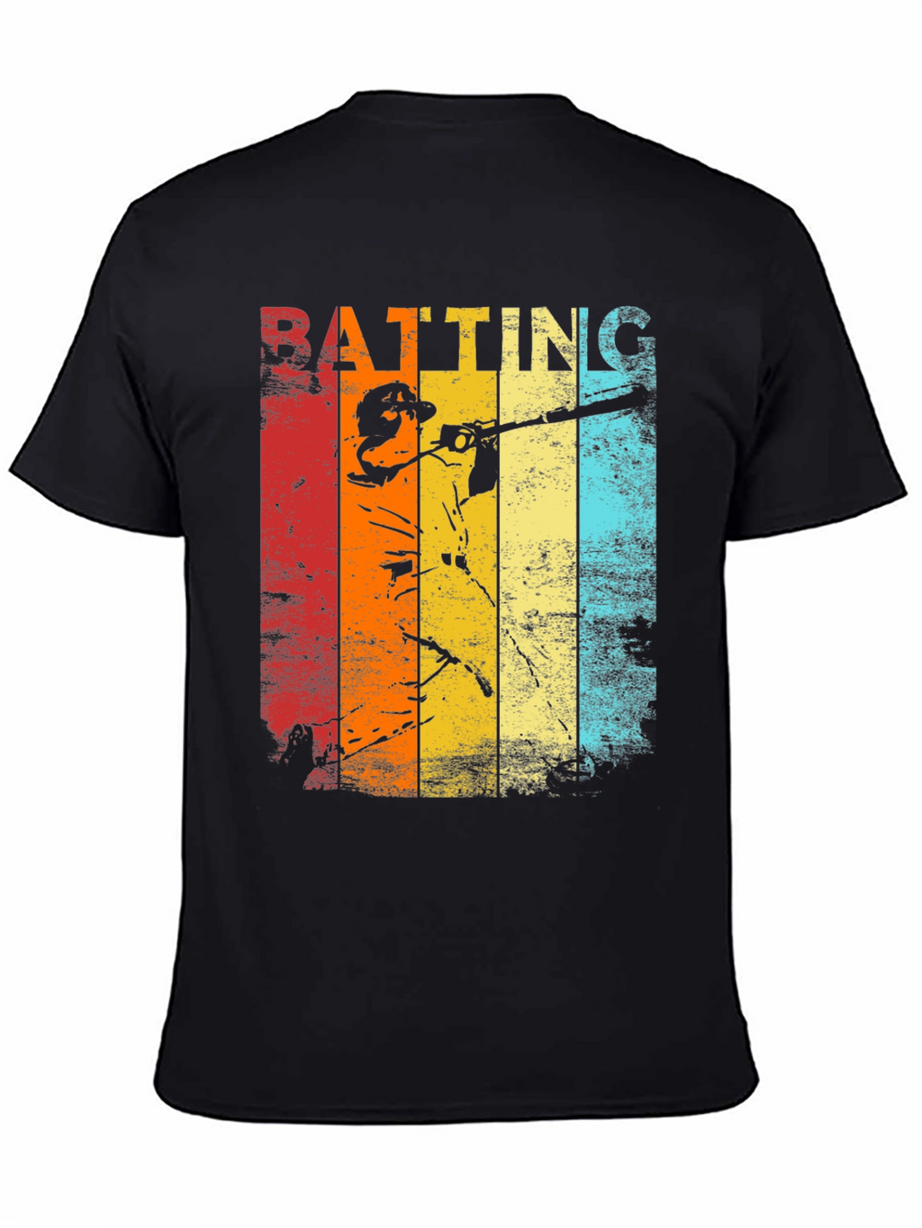 Retro Baseball Batting T-Shirt