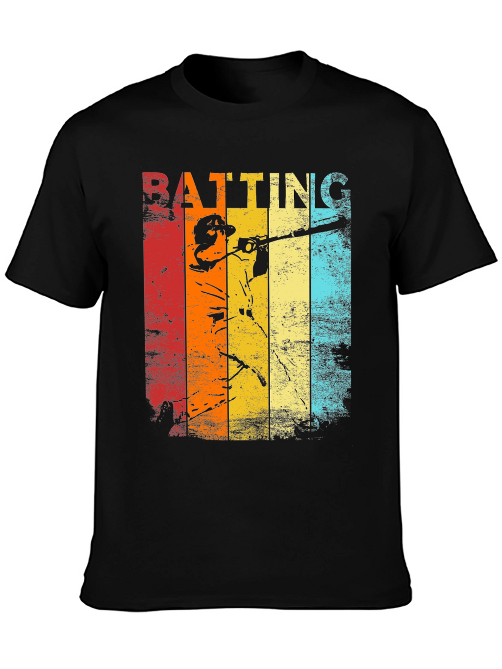 Retro Baseball Batting T-Shirt