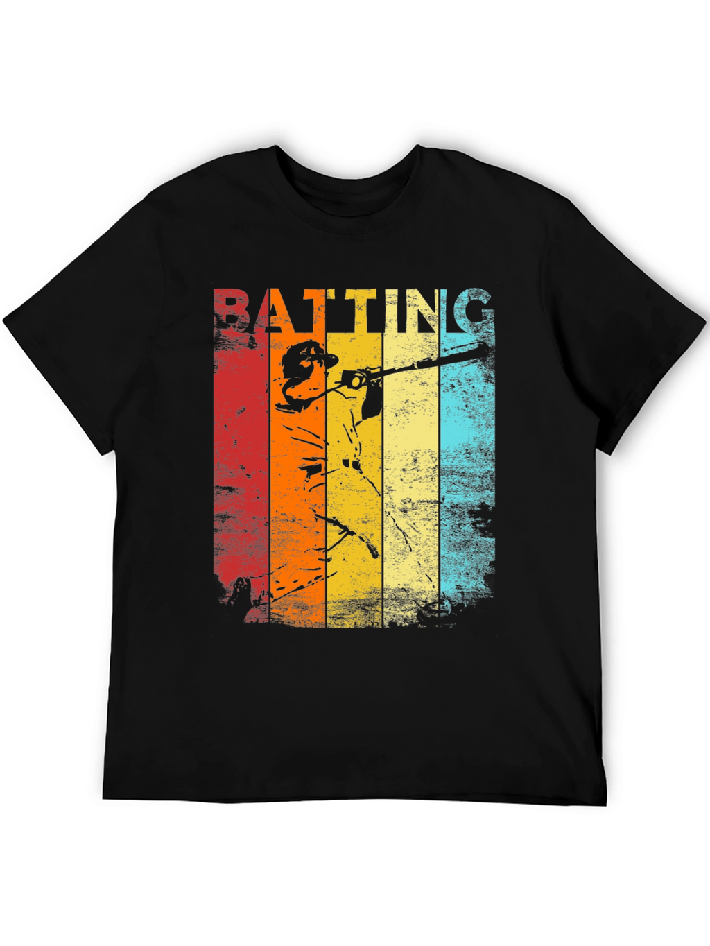 Retro Baseball Batting T-Shirt
