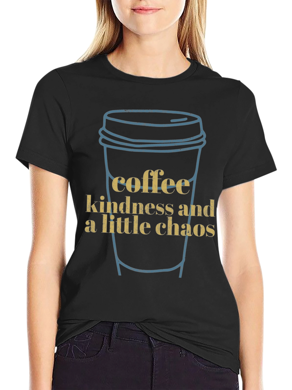 Coffee Kindness Chaos Graphic Tee