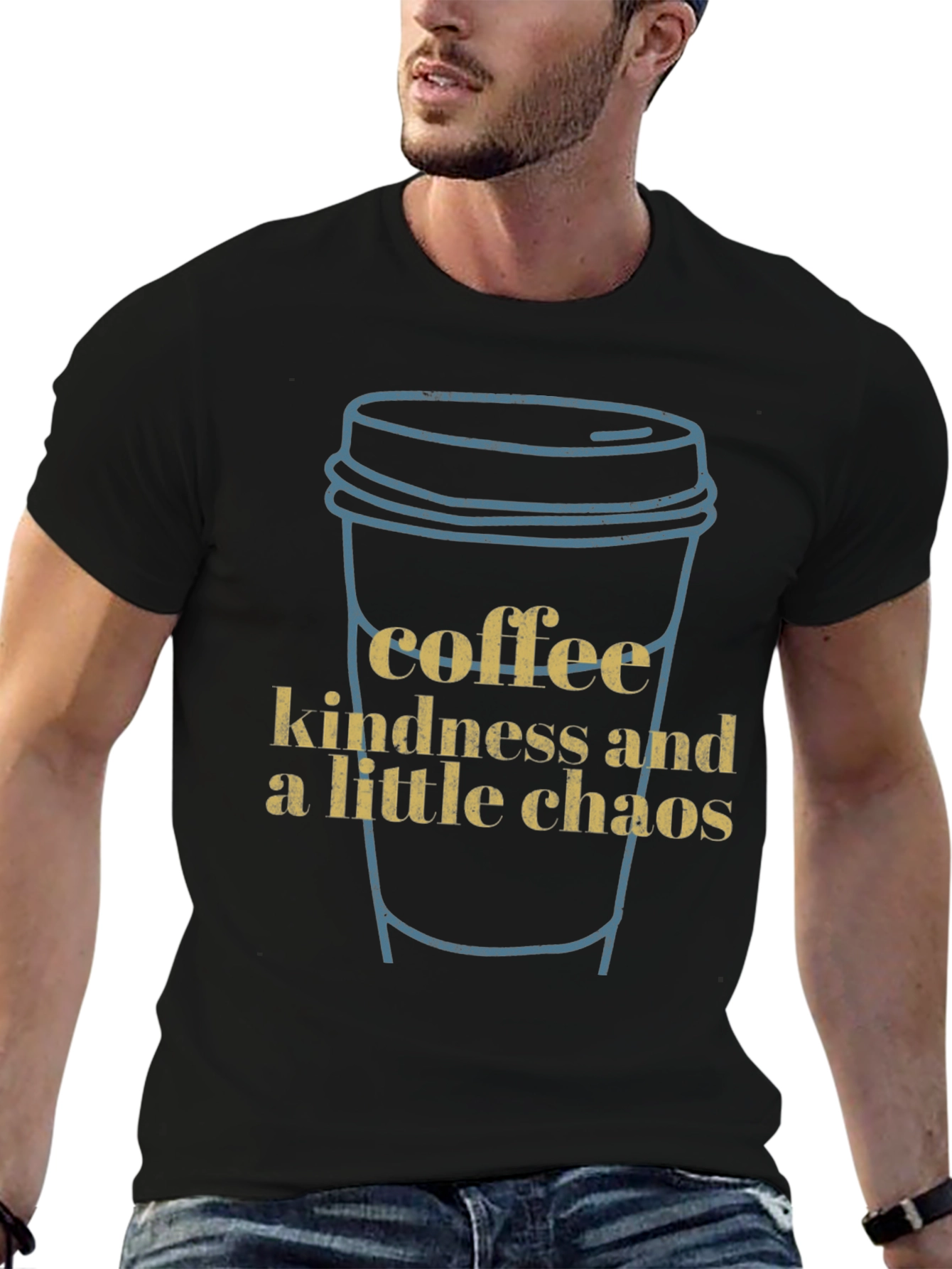 Coffee Kindness Chaos Graphic Tee