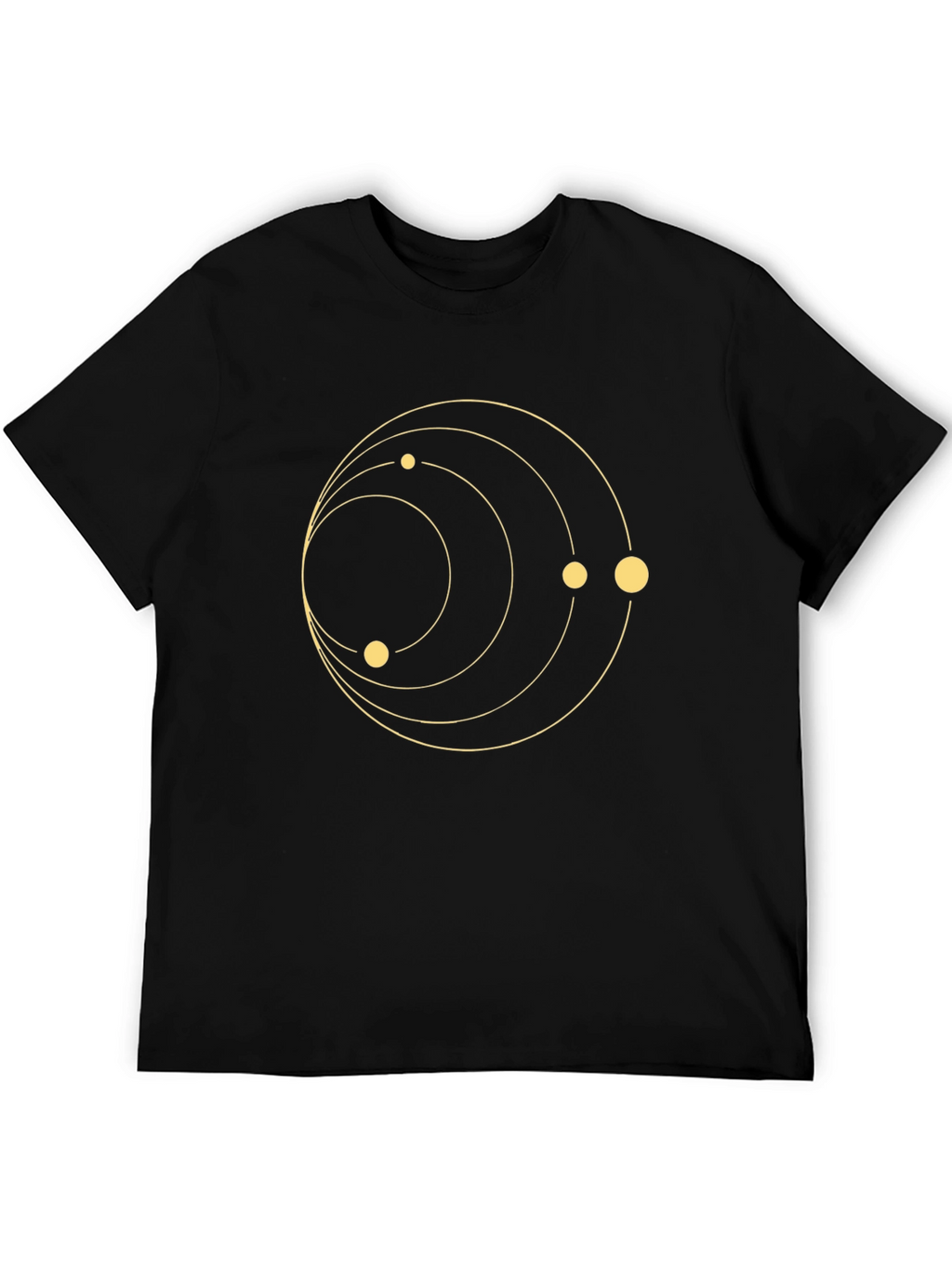Cosmic Orbit Graphic Tee - Black Crew Neck