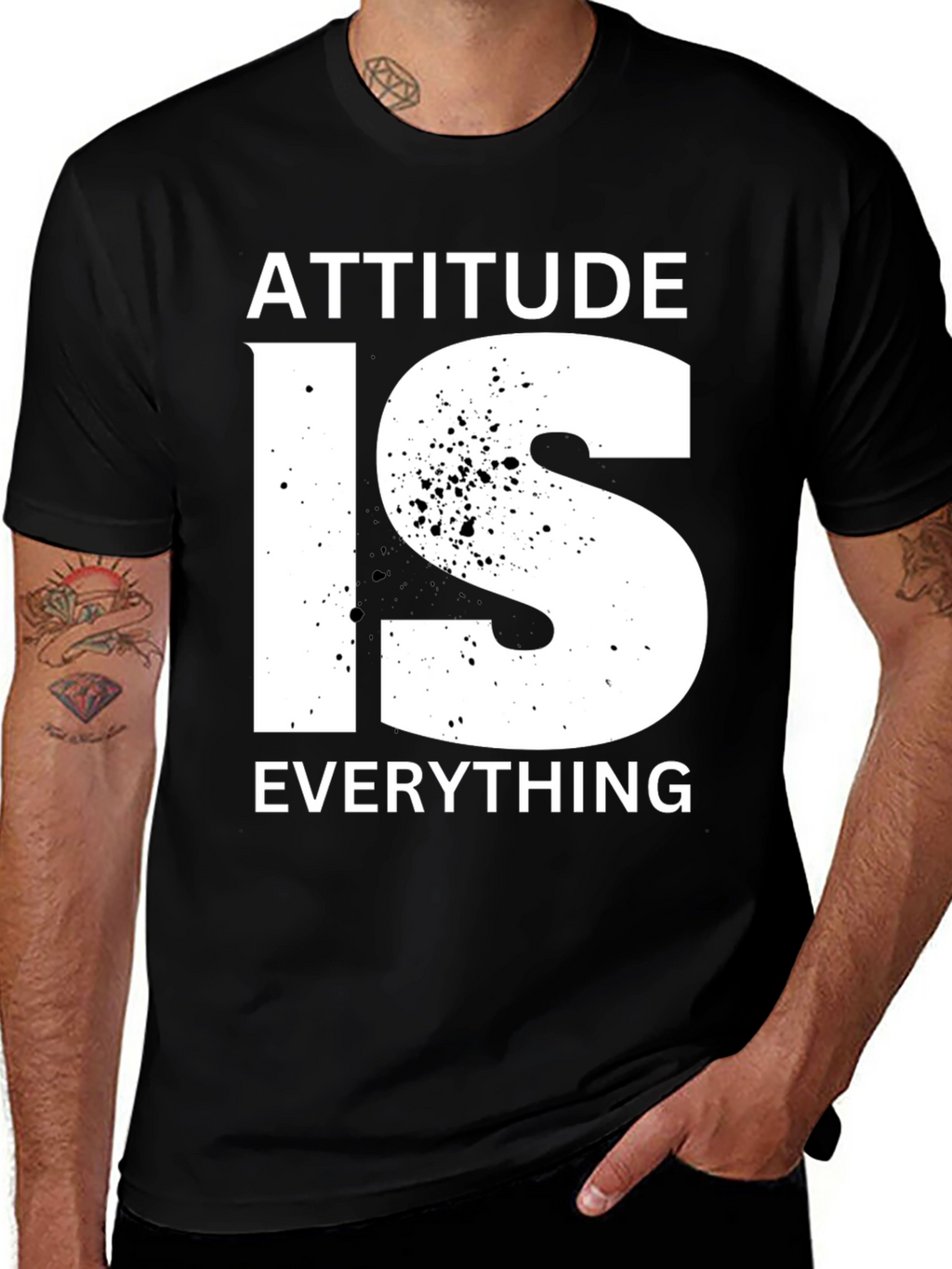 Attitude is Everything Graphic Tee - Black