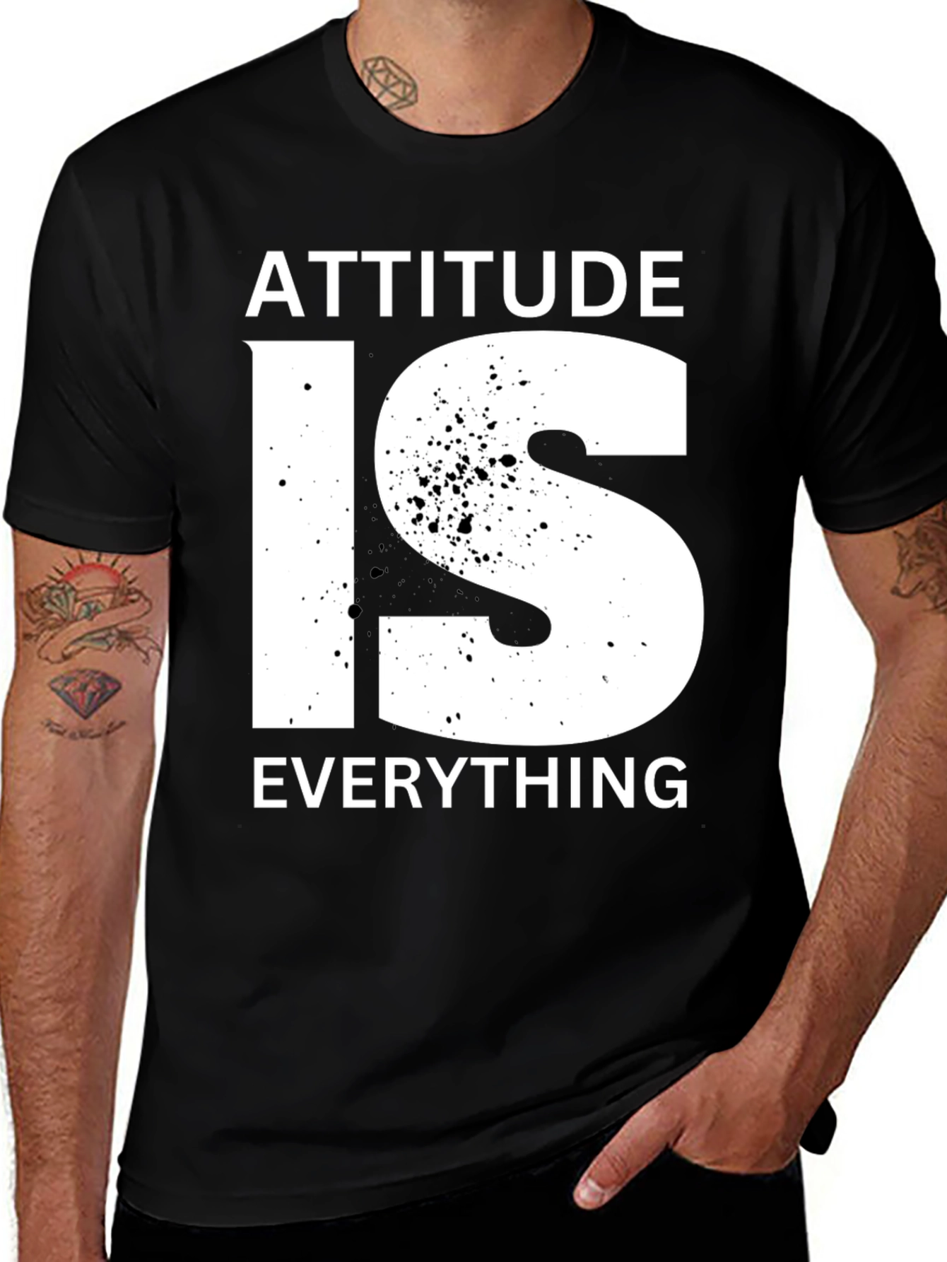 Attitude is Everything Graphic Tee - Black