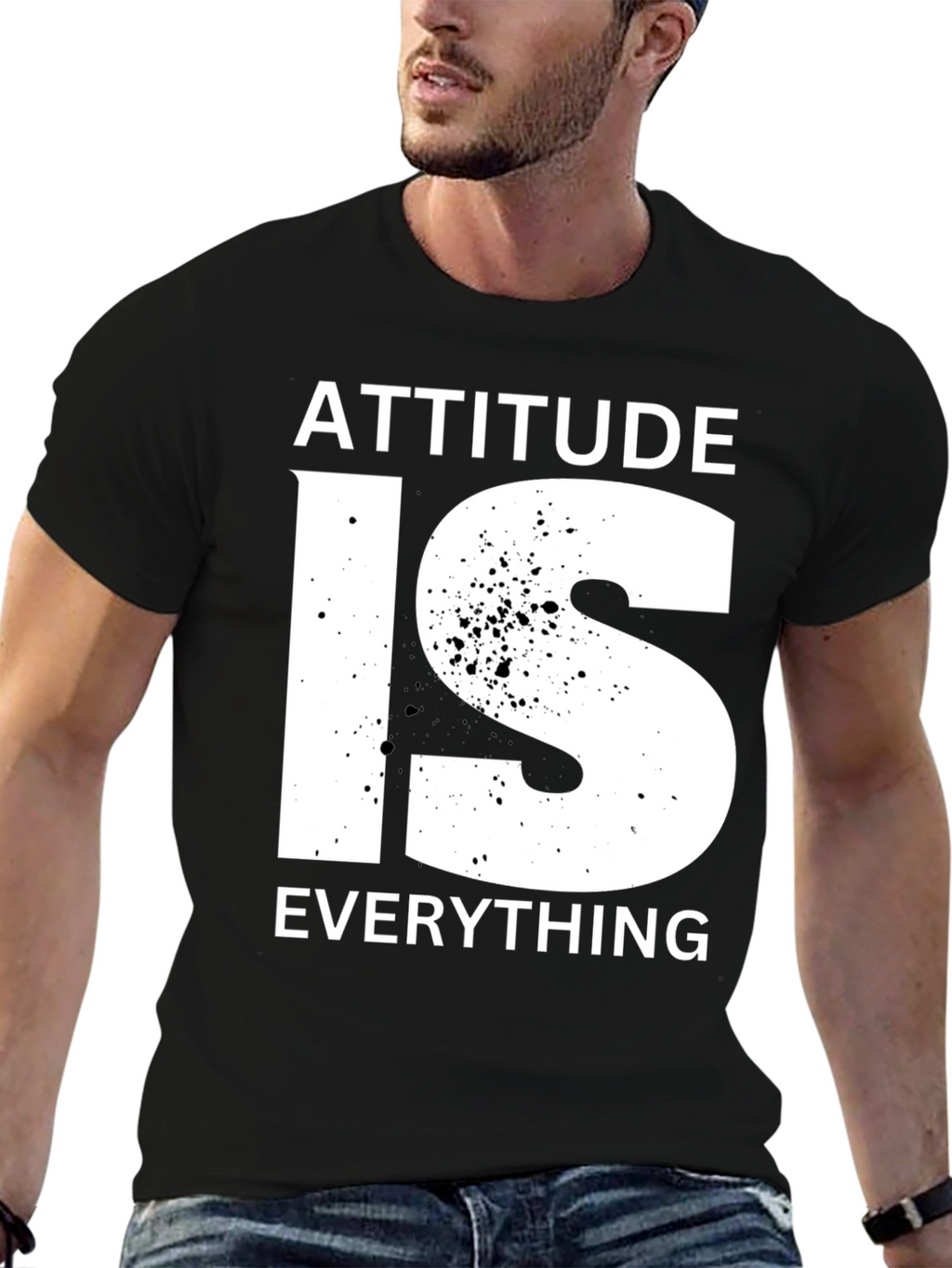 Attitude is Everything Graphic Tee - Black